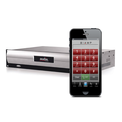 Biamp Audia hardware with iPhone dialer app