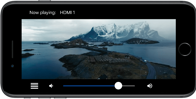 In-flight video player on iPhone